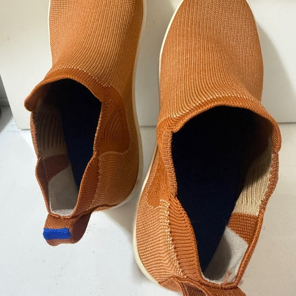 Knit textile high-top sneaker boots, Rothy's The Chelsea in Fawn Sneakers unisex - Picture 7 of 16